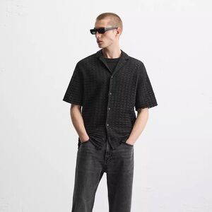 Zara Black Casual Button Down Shirt